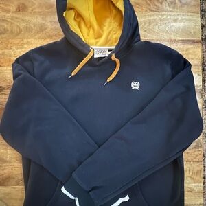 Cinch Navy Hoodie with Gold Accents